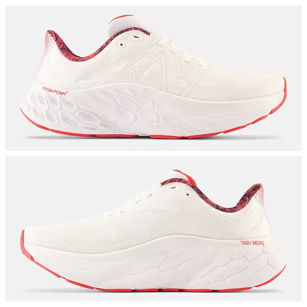 New Balance NYC Marathon Fresh Foam X More V4 Running Shoes / Sneakers White Red - Picture 1 of 11